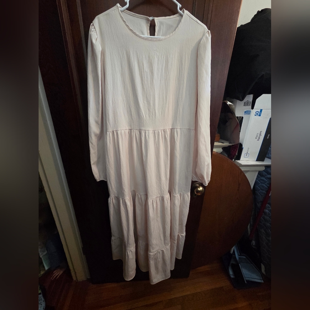 Simple Cream Dress- Size XXL